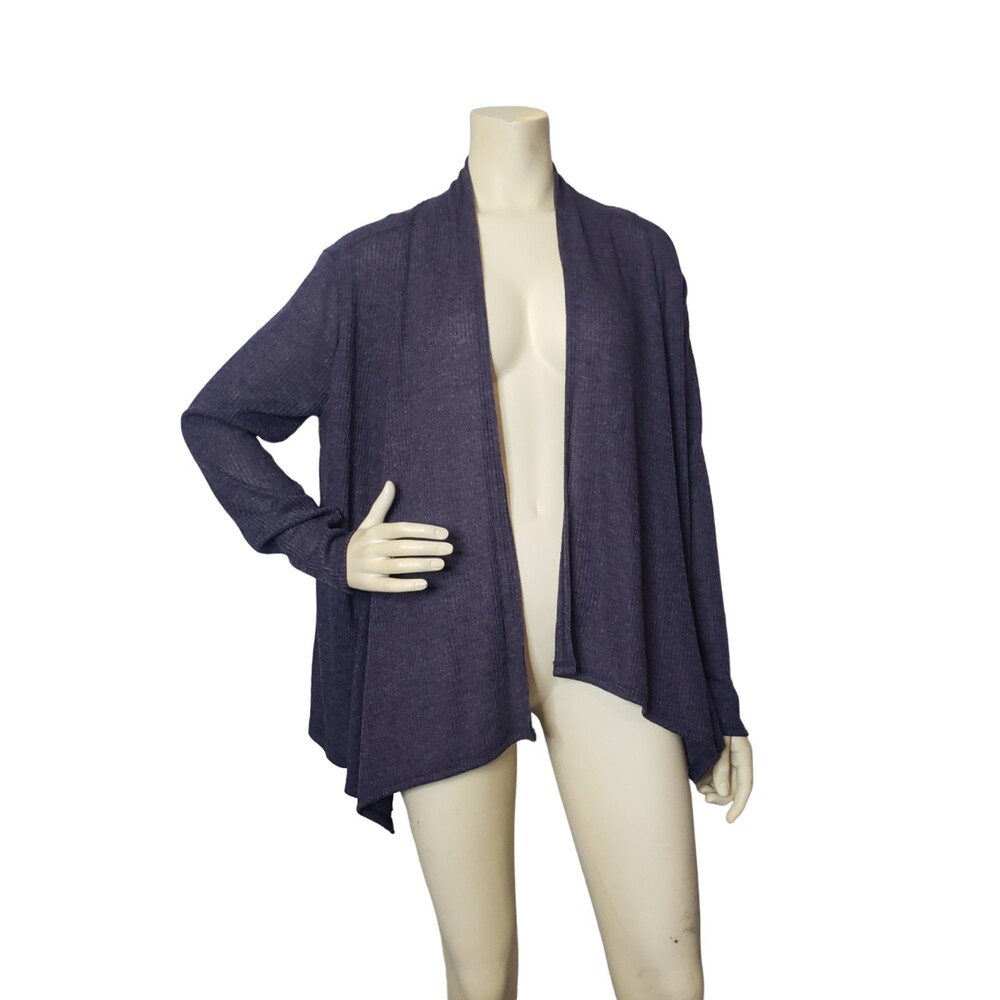 EMI & JOE Blue Open Front Waterfall Cardigan Size XL - Picture 5 of 5